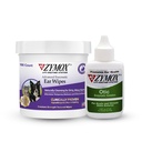 PET KING BRANDS ZYMOX Enzymatické ušné opary a otické riešenie Hydrokortizón Bez pre psy a mačky - Product Bundle - for Dirty, Waxy, Smradľavé uši & to Soothe Infections, 100 gróf Wipes & 1.25oz Fľaša