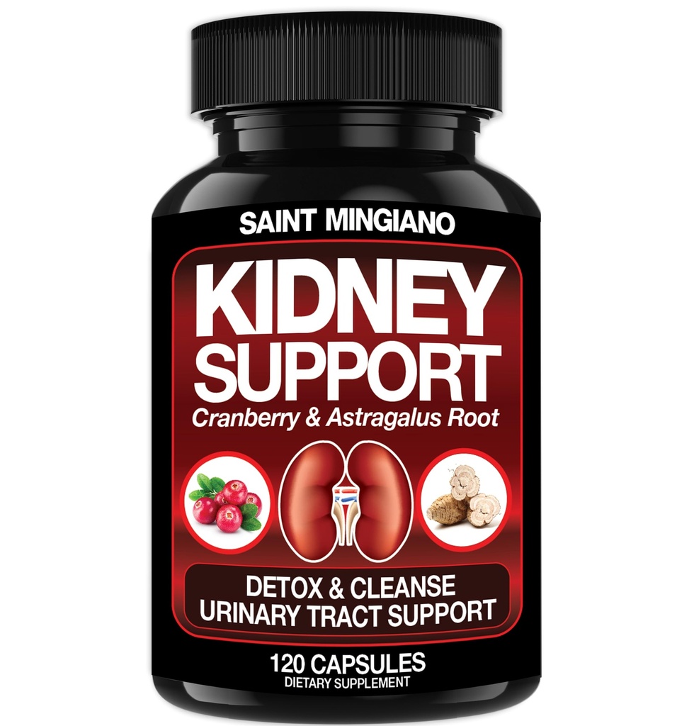 Podpora pre obličky Čistiť detox a opravy -120 Kapsule - Cranberry a Astragalus Root pilulky pre ženy a mužov 