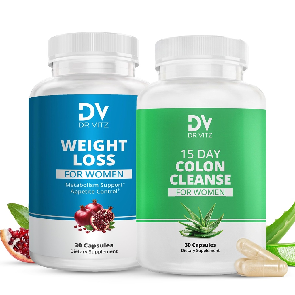 Ženy Váha Manažment Duo 15 Day Detox & Weight Loss Support 2-Krok systém na čistenie, Reset & Udržať výsledky