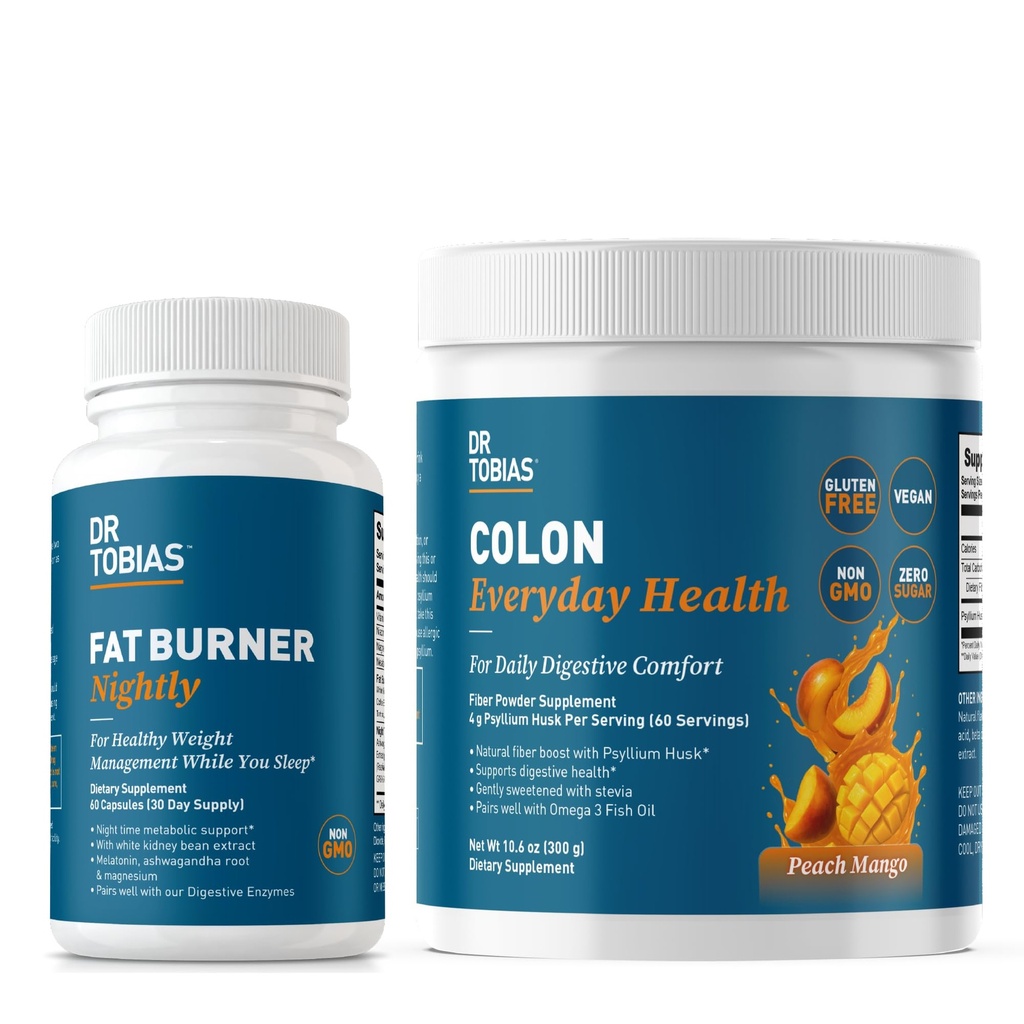 Dr. Tobias Fat Burner Nightly & Colon každý deň zdravie Peach Mango 