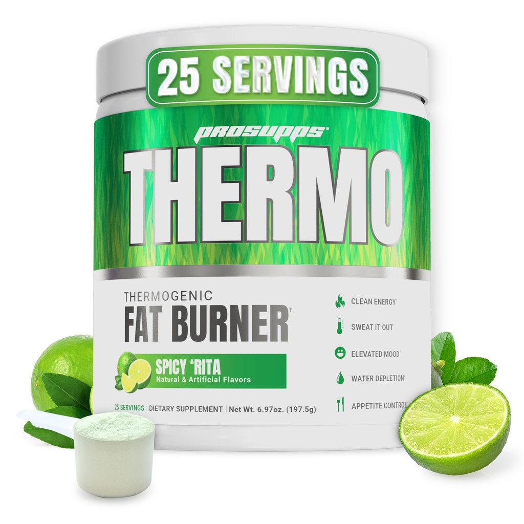 ProSupps Thermogénny spaľovač tukov prášok, pikantné Rita - Chudnutie a metabolizmus Booster pre cvičenie doplnok pre ženy a mužov - podporuje kontrolu chuť do jedla a boosts energie - lepidlo - 25 Servisov