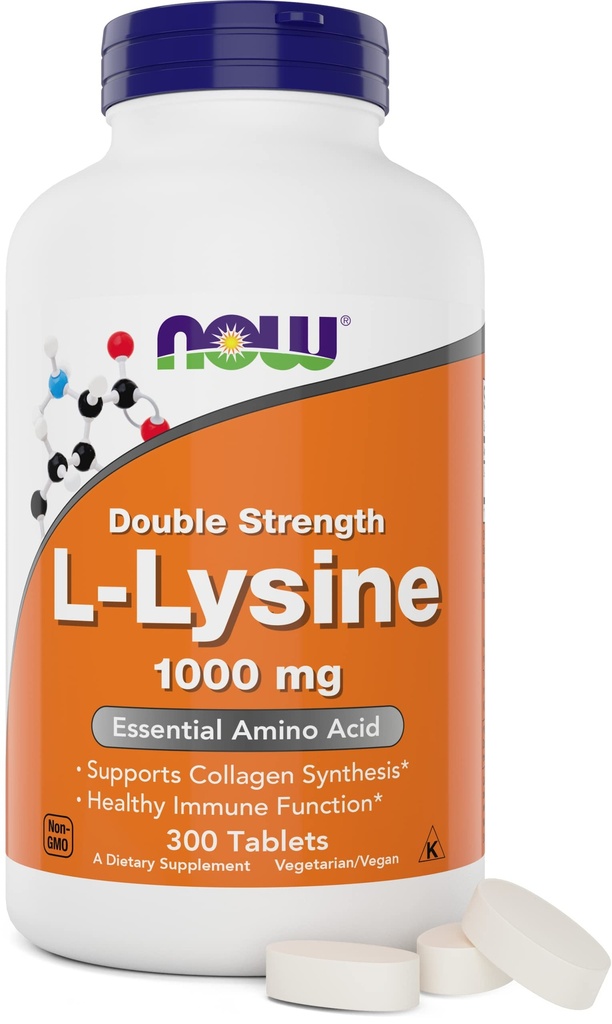 Teraz Foods L-lyzín 1000 mg - Double Strength - 300 tabliet - Non-GMO Amino Acid Supplement (Llyzín hydrochlorid) - 1000 mg Tablety - Vegan/Vegetarián