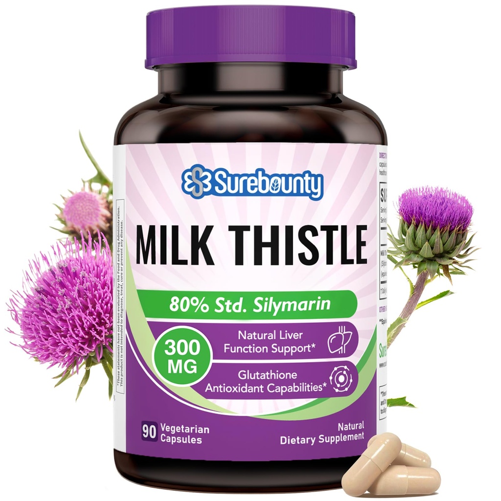 Milk Thitle, 300 mg, Concentrated Seed Extract with 80% Silymarin, Liver Clease Detox for Men + Women, Once Daily, 90 Veggie Caps