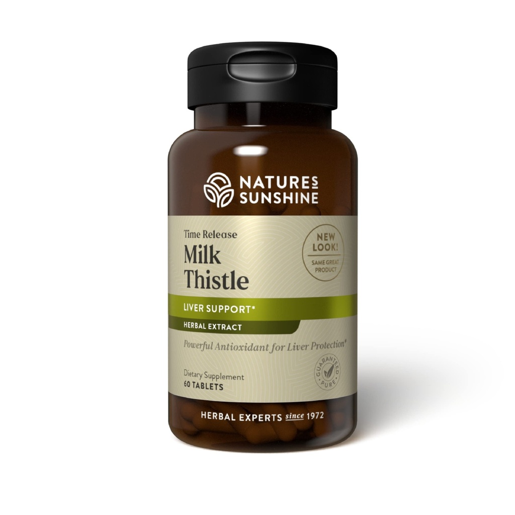 Nature's Sunshine Milk Thitle - Time Release Kapsule - 60 Počet