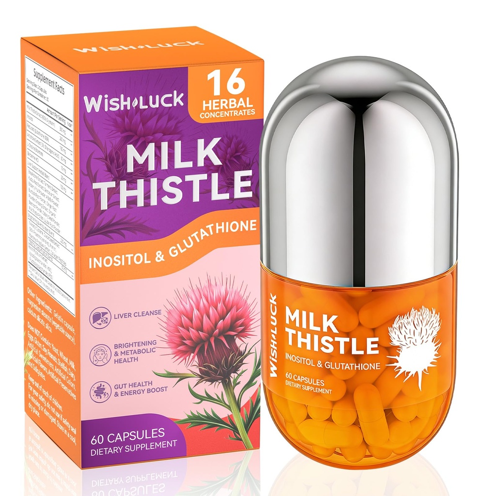 Pečeň Clean Detox for Women: Milk Thitle with Dandelion for Liver Support, Inozitol & Glutatión pre Antioxidant Metabolic Health Non-GMO 60 Kapsule