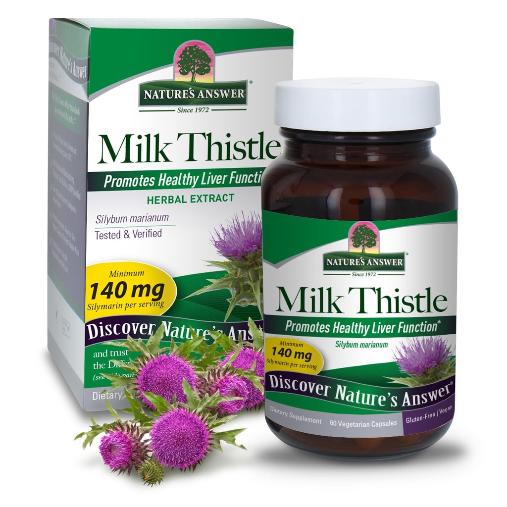 Nature's Answer Milk Thitle, 60 Vegetariánskych kapsúl