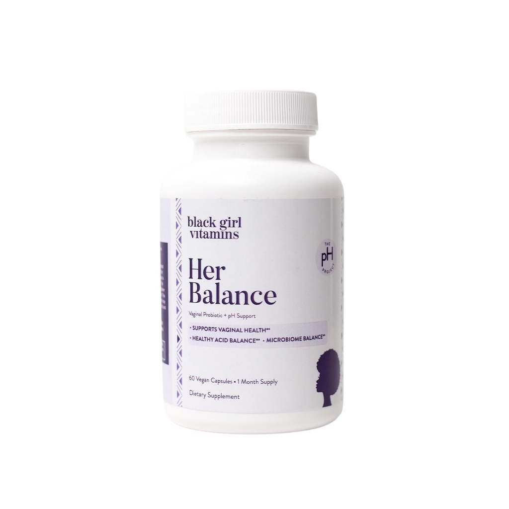 Čierne dievča Vitamíny - Jej vyváženie Vaginálne probiotiká - Denná podpora mikrobiómu pre ženy - 10 miliárd CFU Lactobacillus Crispatus & Gasseri + Bylinný Blend - Vegan, Gluten-free, Halal (30-Deň dodávky)