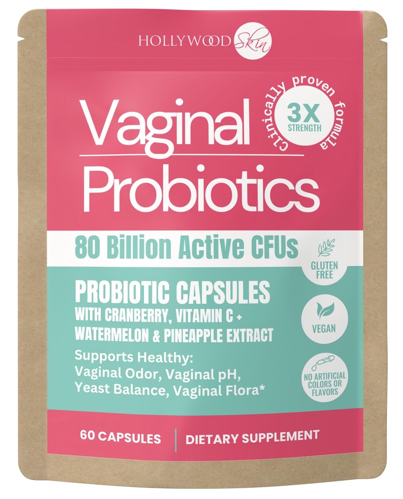 Vaginálny probiotikum pre ženy 80 miliárd CFUs 3X Silnejší vzorec s Lactobacillus rhamnosus GR-1, L. reuteri RC-14, prebiotiká, vitamín C & D3 