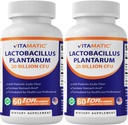 Vitamatic Lactobacillus Plantarum - 20 miliárd na DR kapsule - 60 gróf - Podpora trávenia - Vyrobené s prebiotickou inulin Fiber-2 balenie