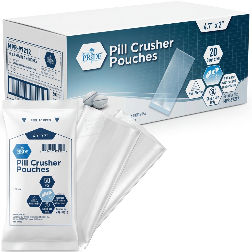 MED PRIDE Pill Crusher 4.7x2' Poushes 