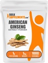 BulkSupplementments.com American Ginseng Extract Powder - ženšen doplnok, Bylinné doplnky - bez lepku, 1g na porciu, 5kg (11 libier) (Pack of 5)