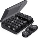 PULIV Týždenné pilulky Organizátor 3 časy denne, Prenosné cestovné pilulky box 7 deň s veľkými pilulky obsahuje, svetlo Proof pilulky Prípad pre vitamíny, lieky, Doplnky a rybie oleje (čierna)