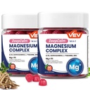 VEV Deep Calm Magnesium Complex 14-in-1 Gummies with Ashwagandha, L-Theanine, Vitamin D3 & Zinc for Women and Men, Vegan Magnesium Glycinate Gummies, 180 Gummies Total, Pack of 2
