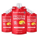 Designer Wellness Protein Smoothie, Real Fruit, 12g Protein, Low Carb, Zero Added Sugar, Gluten-free, Non-GMO, Žiadne umelé farby alebo príchute, Jahodová Banana, 12 Počet