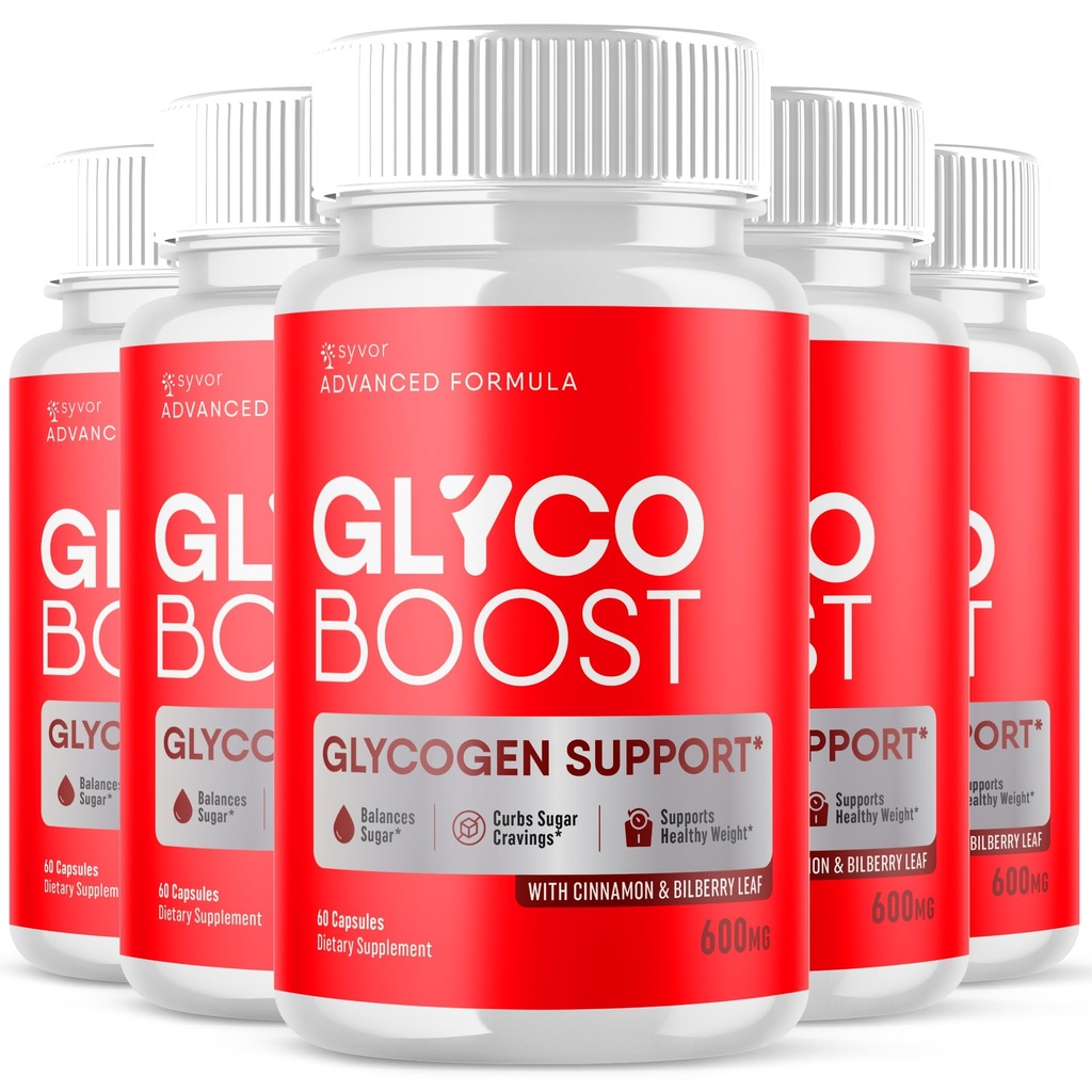 (5 Pack) Glyco Boost Capsules, Official Glycoboost Pills with All Natural Ingredients, Advanced Formula Glycogen Support Supplement with Max Strength Premium Vitamins for Women & Men (300 Capsules)