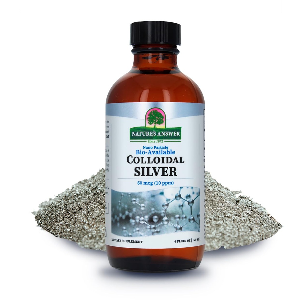 Koloidné striebro Tekutina 10 PPM 50 MCG High Potency Superior Elemental Silver Liquid Salve Immune Suplement, 4 fl. oz 