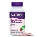 Natrol Melatonín 10 mg tablety s rýchlym rozpustením - jahodová chuť, 60 grófov, podpora spánku, rýchle rozpustenie melatonínu pre dospelých, 60 dní