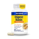 Enzymedica, Digest Basic + Probiotiká, Gentle Digestive Enzymes with 400 Million CFU Active Cultures per capsule, 30 Kapsule