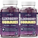 NEW AGE (2-Pack) Premium Staršie Gummy pre dospelých Deti s vitamínom C, Zinkom, Propolis - Sambucus Black Elderberry Gummy Extract - Gluten Free & Vegetarian - 120 Gummies