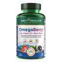 Produkty čistoty OmegaBerry Fish Oil s vitamínom D3 a organickým Acai - 1250mg Koncentrované Molekulová destilácia Ultra Pure Omega-3 Fish Oil, 500mg DHA + 650mg EPA - 60 Soft Gels - 30 Day Supply from