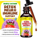 Zeolite Detox for Kids | Triple-Action Neuro & Immune Support with Zeolite Clinoptilolite, Chlorella & Methyl B12 | Vitamins A, C, D, E, K for Speech & Language Development, Immune Health & Energy