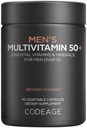 Codeage Men's Multivitamin 50+ Supplement - Essential Vitamins for Men Over 50 Years Old, Minerals, CoQ10, Turmeric, Saw Palmetto, Maca, Panax Ginseng, Probiotics & Botanicals - Non-GMO - 90 Capsules