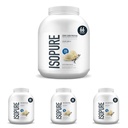 Isopure Zero Carb 100% Pure Whey Isolate Protein Powder, Gluten Free, with Vitamins, Creamy Vanilla, 25g Protein Per Serving, 4.5 Lbs, 66 Servings (Packaging May Vary) (Pack of 4)