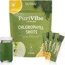 All About Juicing Chlorophyll Powder Drink for Water, Supports Detox, Internal Freshness, Gut Health, Green Juice Supplement, Liquid Chlorophyll Drops Alternative, 120 mg, 15 Sticks, Lemon & Apple