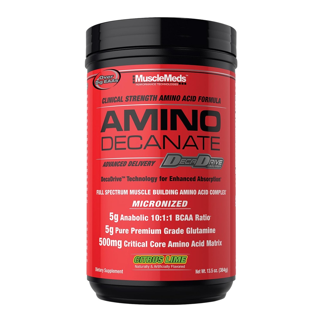 MuscleMeds Amino dekanát, Citrus Lime,13.5 oz (384g)
