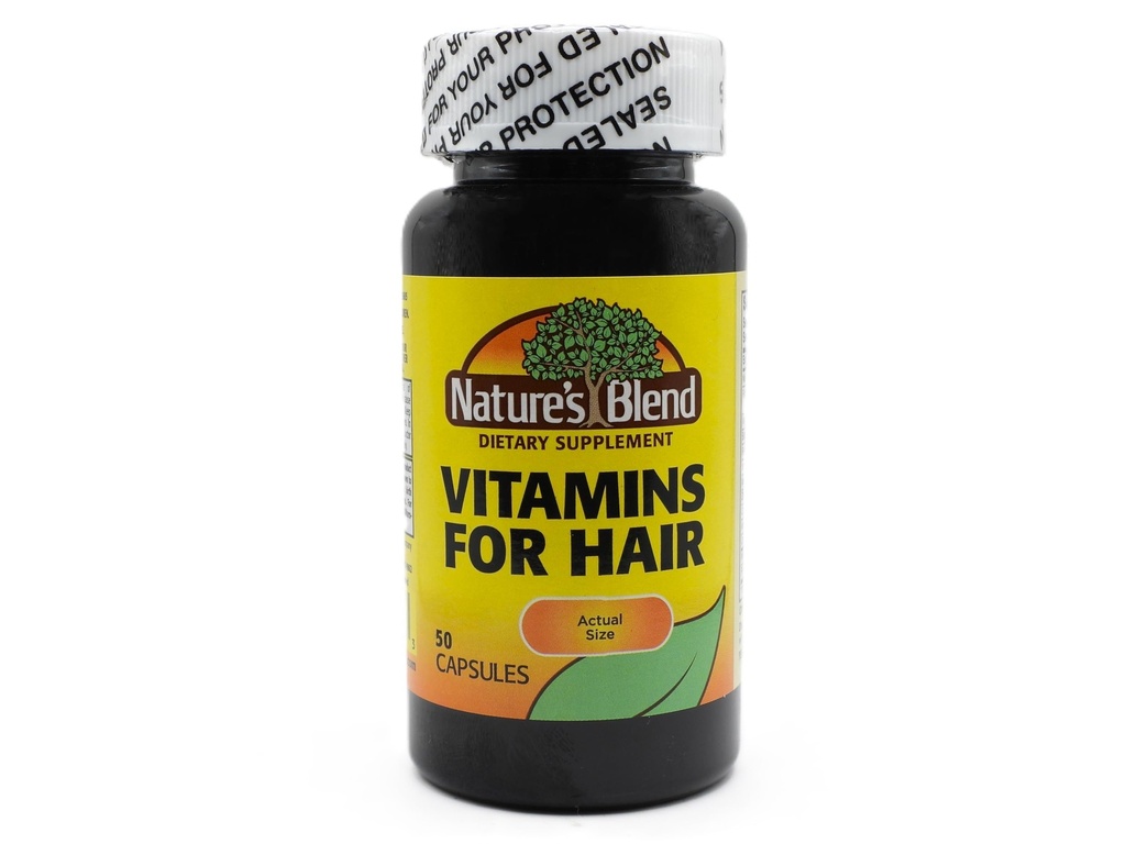 Nature's Blend Vitamins For Hair Capsules 50 Ct