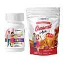 BariatricPal 30-Day Bariatric Vitamin Bundle (Multivitamin ONE 1 per Day! Capsule with 60mg Iron and Calcium Citrate Soft Chews 500mg with Probiotics - Caramel Apple)