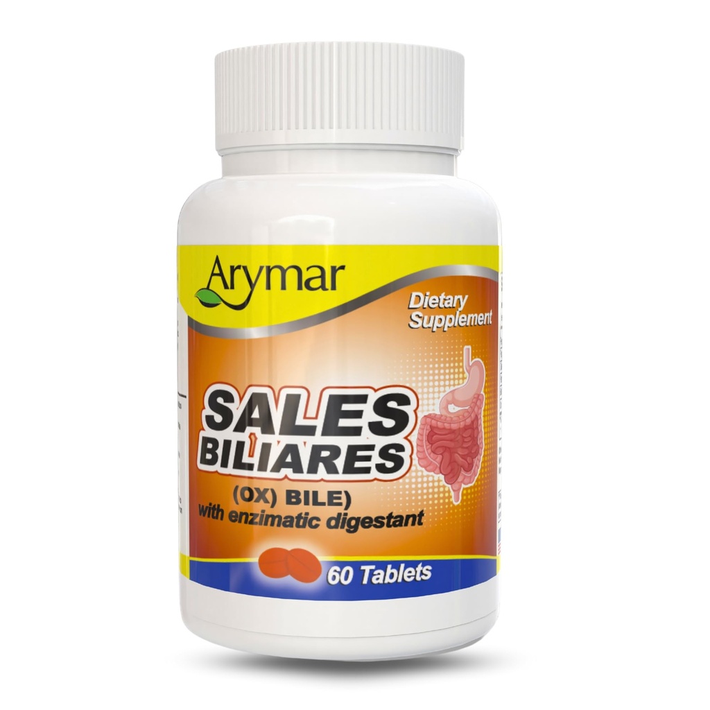 Arymar Sales Biliares Ox Bile s tráviacim Enyzmes 60 Tabs