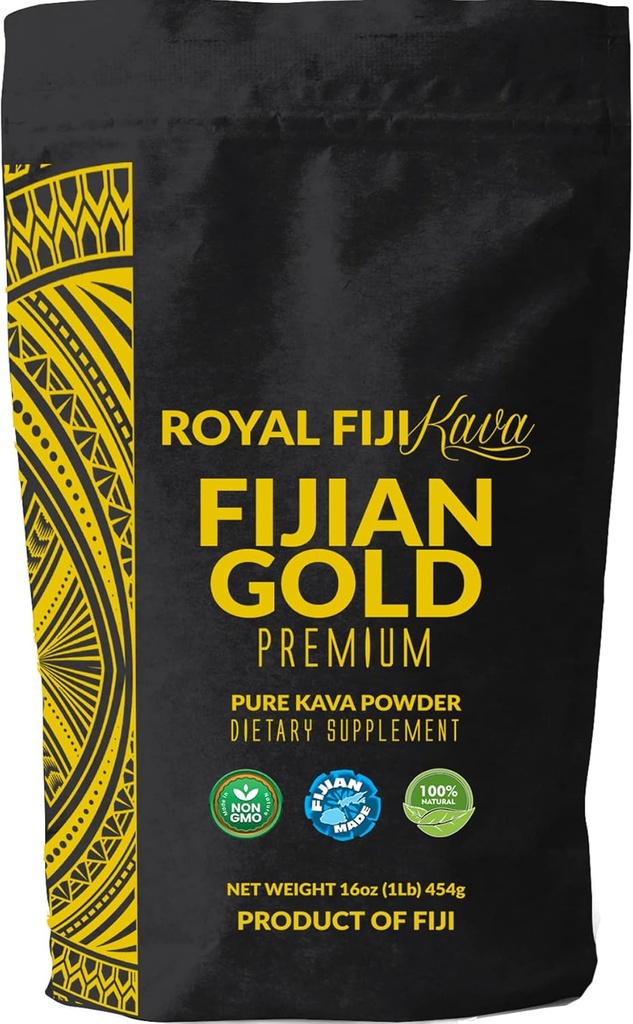 Kava Powder Fijian Gold Premium 5+ Roky Vyspelý Kava Root plnej sily Kava Kava z Fidžijských ostrovov Organic Grown Super Strength Kava Root