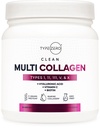 Type Zero Multi Collagen Powder 30 Servings (Unflavored) - Types I, II, III, V, & X Collagen Peptides + Hyaluronic Acid, VIT C, Biotin