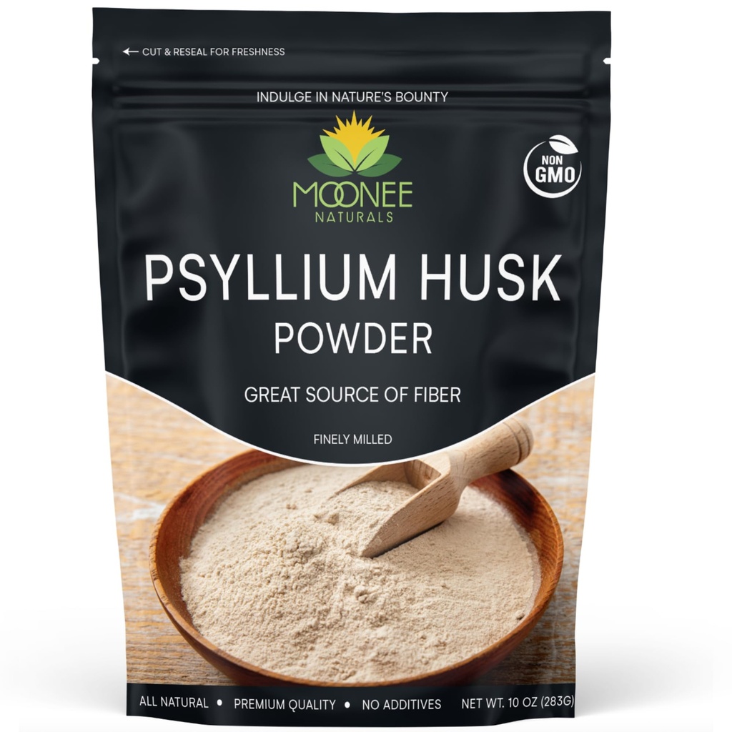 Psyllium Husk Powder (10 OZ), Gluten Free, Non GMO, Jemne Ground, Keto Friendly (10 Ounce (70 Servings))