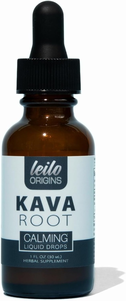 LEILO Kava Root Liquid Extract | Concentrated Drops to Support Relaxation | 70% Extraction Strength - Alcohol-Free | (1 Fl Oz, 30 Servings)