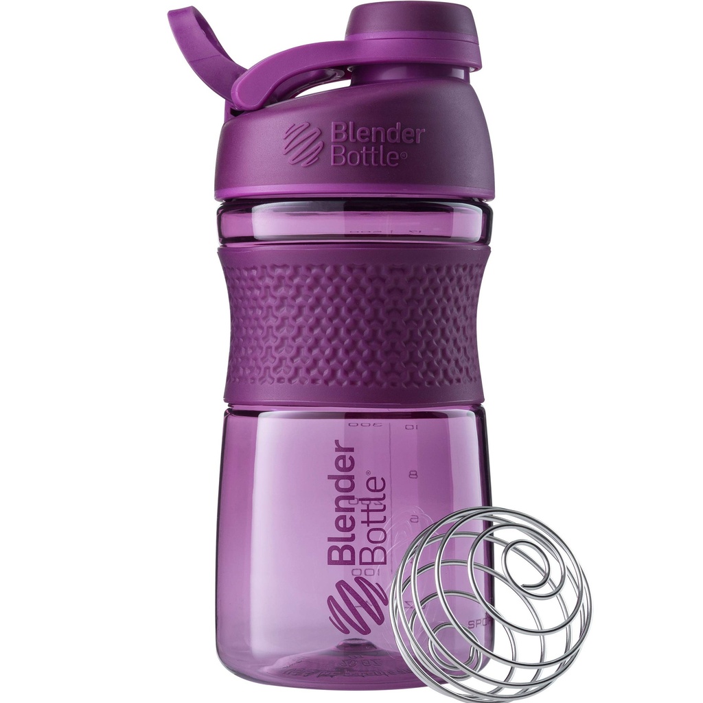 BlenderBottle SportMixer fľaša Shaker Perfektné pre proteínové Shake a pre cvičenie, 20-Ounce, Plum