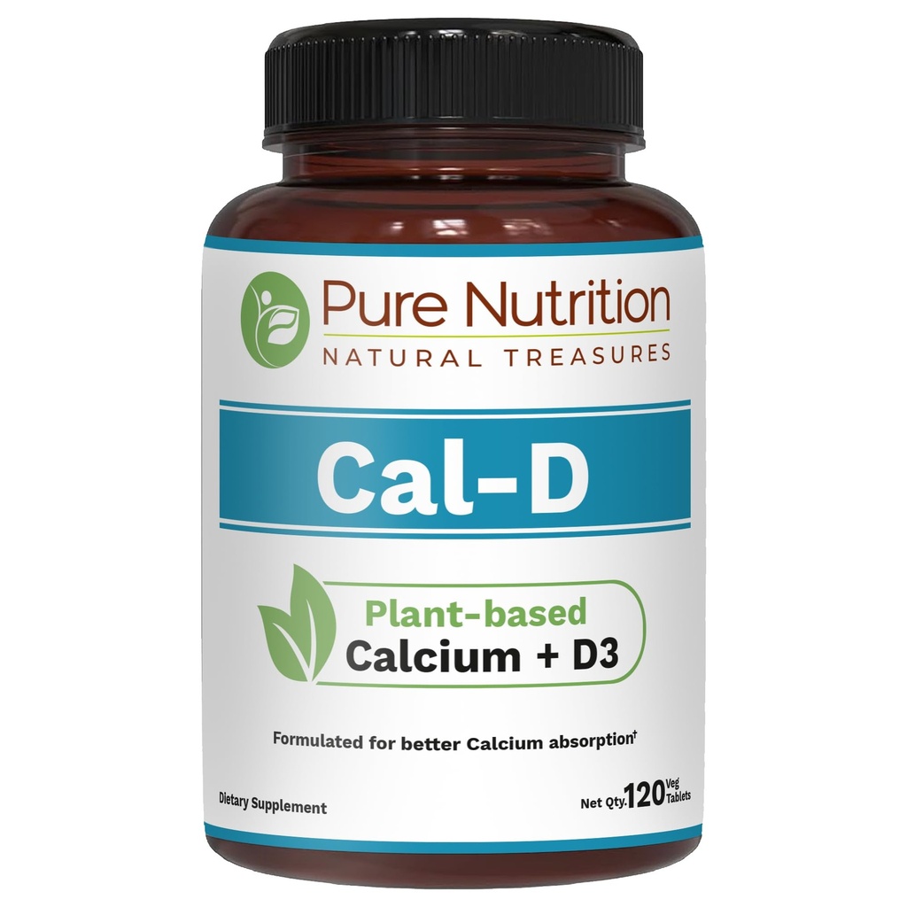 Pure Nutrition Cal D - Rastlinný vápnik s VIT D3 K2 a horčíkom 