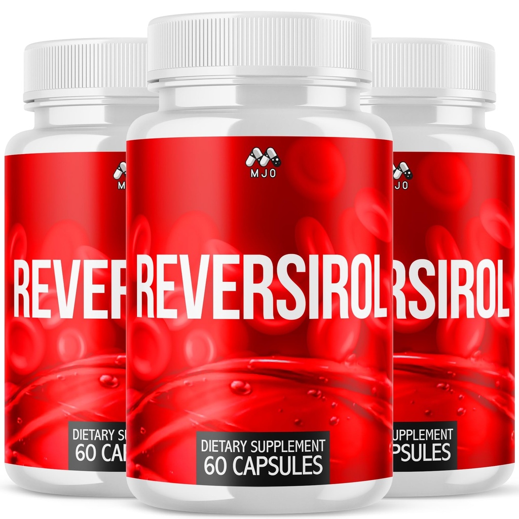 (3 Pack) Reversirol Capsules, Official Reversirol Blood Support Pills with All Natural Ingredients, Advanced Blood Health and Overall Wellness Supplement with Maximum Strength Vitamins (180 Capsules)