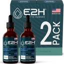 E2H Natural Black Currant Extract, Cold Pressed Black Currant Seed - Immune System Health - Rýchle Absorbovanie kvapaliny (2 fľaše)