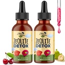 Zeolite Detox for Kid – Contains Clinoptilolite Zeolite, Vitamin C, Magnesium, and Zinc, 60ml（2 Pack）