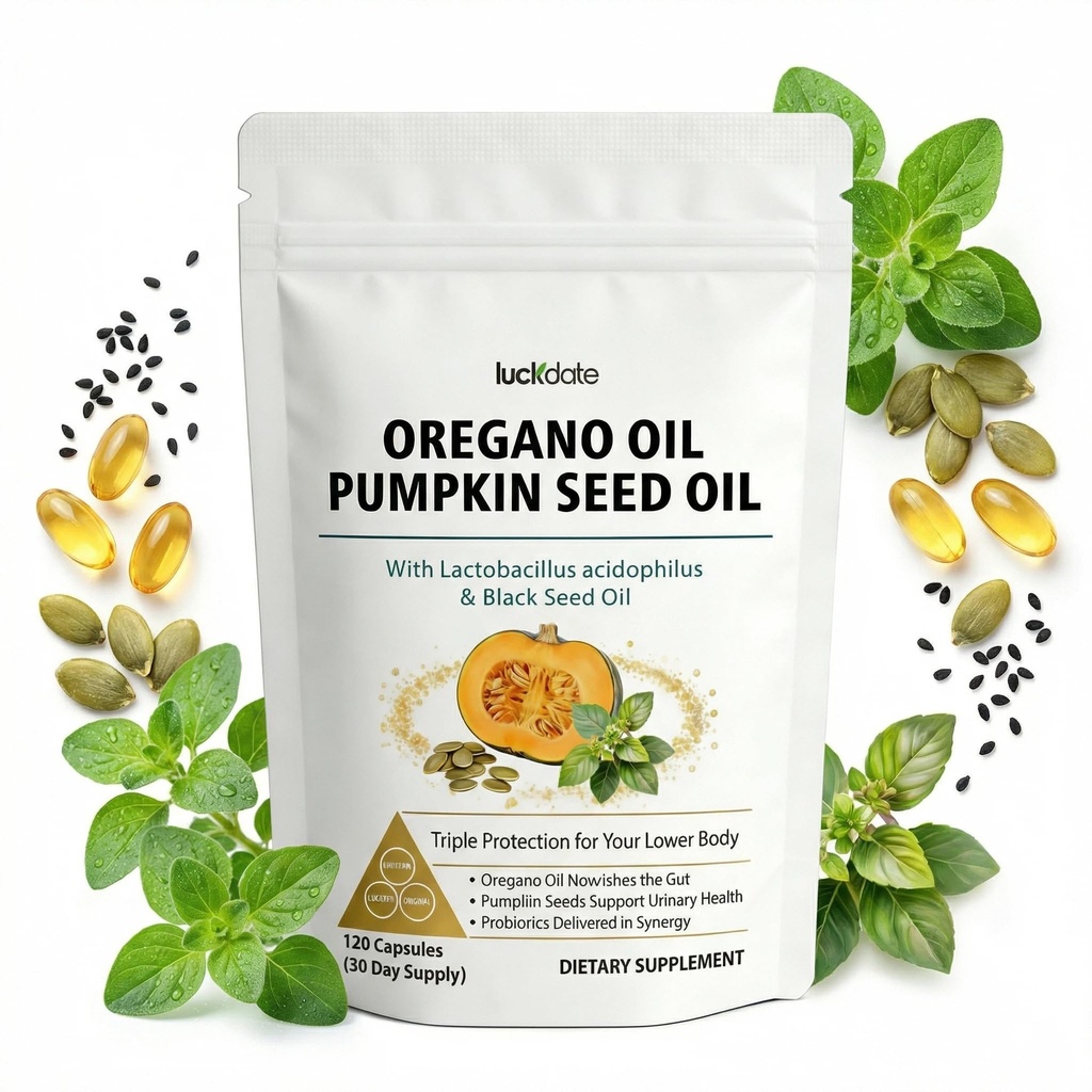 Oil of Oregano with Black Seed Oil and Pumpkin Seed Oil Softgels - 30B CFU Probiotics for Gut & Urinary Health - 6-in-1 Immune Support oregano oil Supplement Gentle Digestive Formula - 120 Softgels
