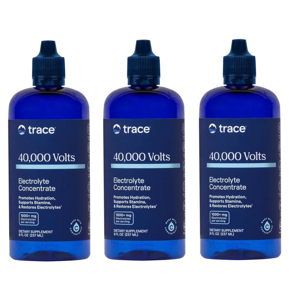 Stopové minerály 40.000 Voltov - Koncentrát doplnok kvapky pre podporu elektrolytu - Podpora zdravia svalov a vitality - Cvičenie nápoj na pomoc hydratáciu - 8 fl oz (Súprava 3) (144)