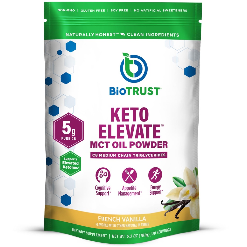 BioTrust Keto Výťah C8 MCT Powder MCT 