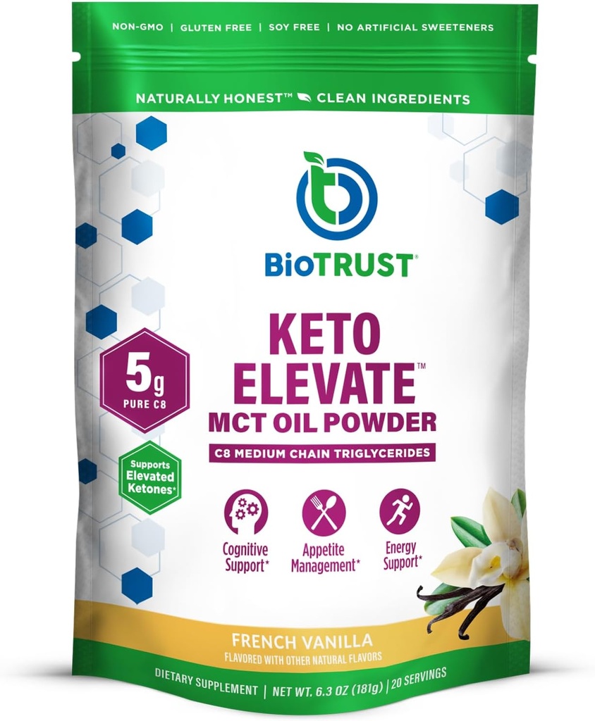 BioTrust Keto Výťah C8 MCT Powder MCT 