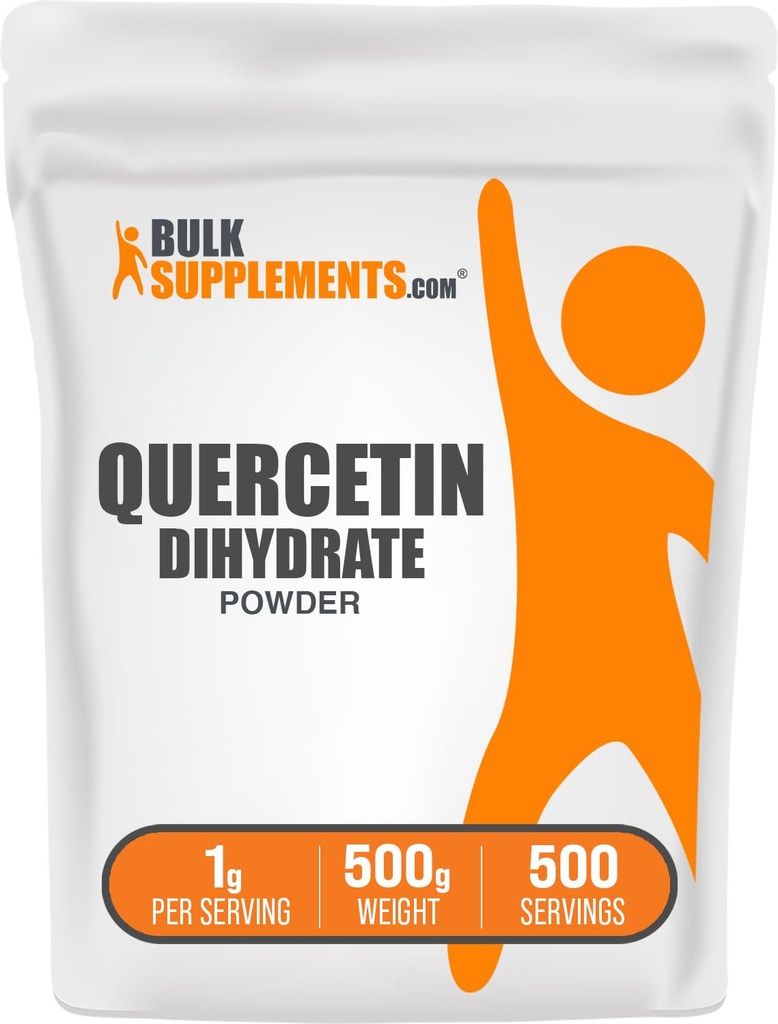 BulkSupplementments.com Quercetin Dihydrát prášok - Quercetin doplnky, Antioxidanty Zdroj - Vegan & Gluten Free, 1g per Serving, 500g (1,1 lbs) (Pack of 1)