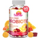 Probiotické Gummy Sugar Free- 3 miliarda CFU Znížiť plyn, Bloating - Probiotiká pre ženy, deti a mužov Probiotiká- Bacillus Coagulans-prírodné, Vegan, Vegetariánska, Kosher, Halal 