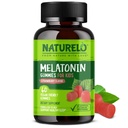 NATURELO Melatonínové Gummy pre deti bez GMO, Gluten-Free, Soy Free - Jahodová príchuť - Jemný spánok Supplement - 60 Vegetariánskych Gummies