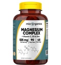 Magnesium Complex (Citrate, Malate & Glycinate) with Vitamin C, D3 & Zinc – 525 mg per Serving – Supports Energy, Muscle & Bone Health – 90 Vegan Capsules, 45 Servings