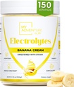 Zero Cukor - Banánový krém Electrolytes Powder - Osviežujúca hydratácia - Kofeín Free Energy with All Natural Ingredients - Vegan Keto & Paleo - Cukor Bez Electrolytes Powder Drink Mix - 150 Servírovanie